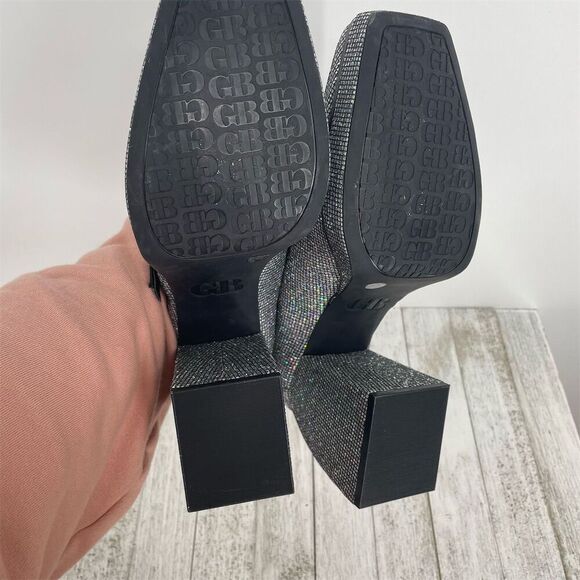 Gianni Bini 2-Night Disco Glitter Silver Rhinestone Platform Pumps Size 10M - Picture 7 of 8